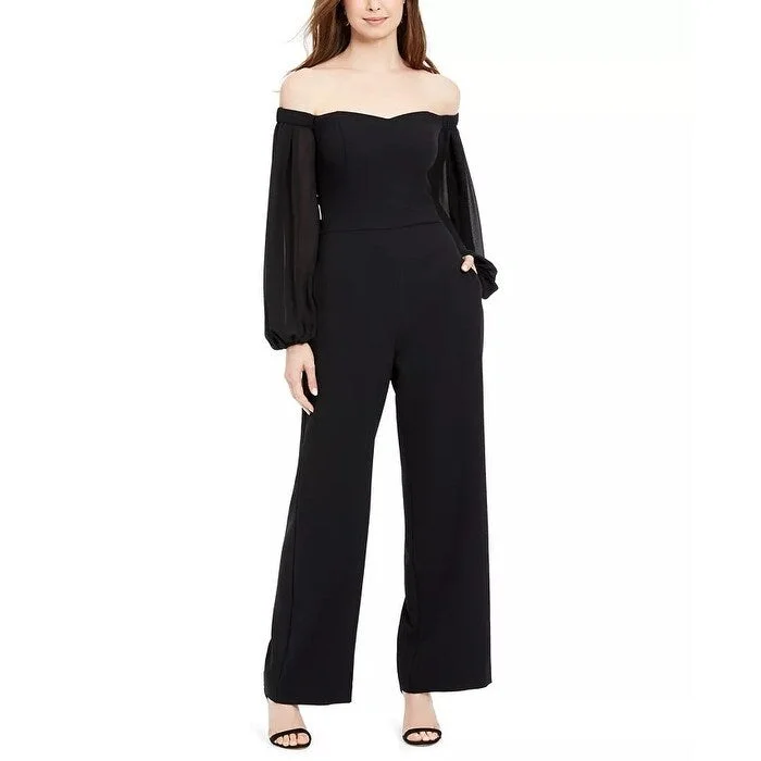 Vince Camuto Women's Off The Shoulder Jumpsuit Black Size 4 Halter unclassified dresses Vince Camuto Women's Off The Shoulder Jumpsuit Black Size 4 Halter unclassified dresses