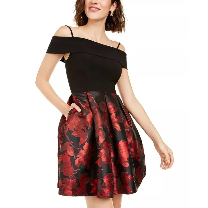 Morgan & Company Women's Fit & Flare Dress Black Size 9 Holiday unclassified dresses