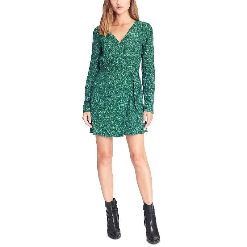 Sanctuary Women's Stay The Night Printed Wrap Dress Green Size 4 Lounge unclassified dresses
