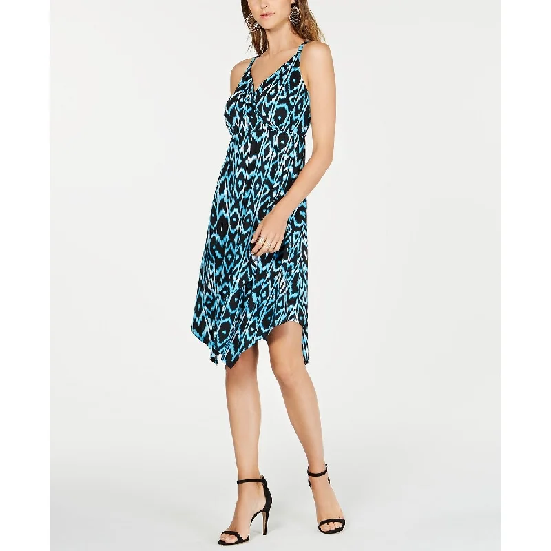 INC International Concepts Women's Ikat Crisscross Ring Dress Blue Size Large Beach unclassified dresses INC International Concepts Women's Ikat Crisscross Ring Dress Blue Size Large Beach unclassified dresses