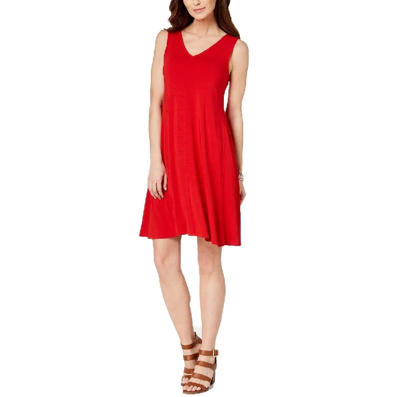 Style & Co Women's Cross-Back Dress Red Size Medium Chic unclassified dresses