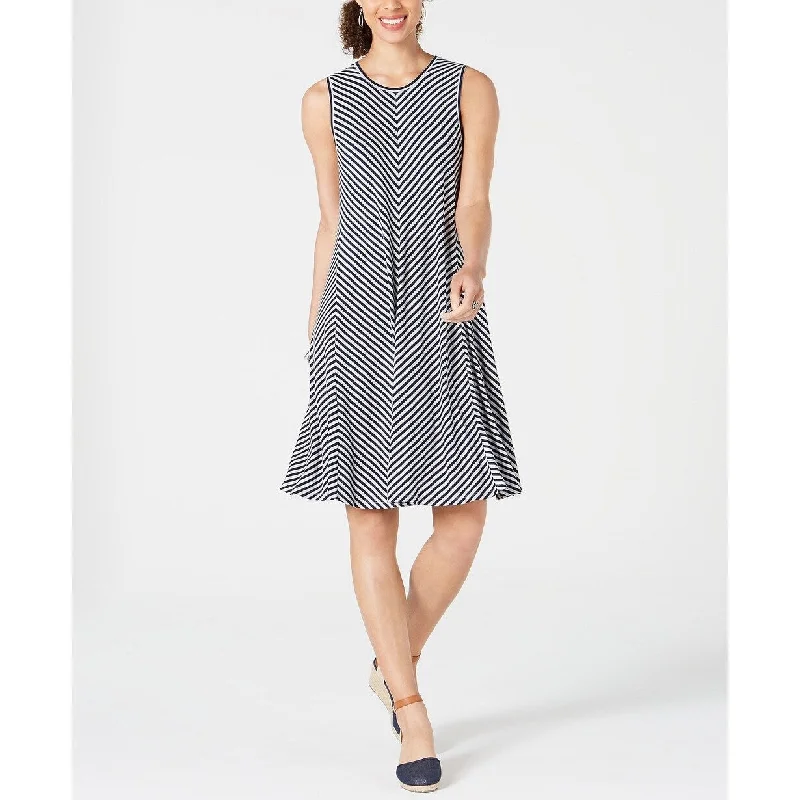 Style & Co Women's Striped Swing Dress White Size Large Budget-friendly unclassified dresses Style & Co Women's Striped Swing Dress White Size Large Budget-friendly unclassified dresses