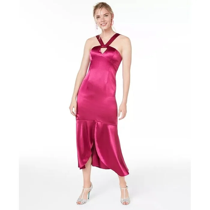 Aidan By Aidan Mattox Women's Liquid Satin Dress Pink Size 6 Festival unclassified dresses