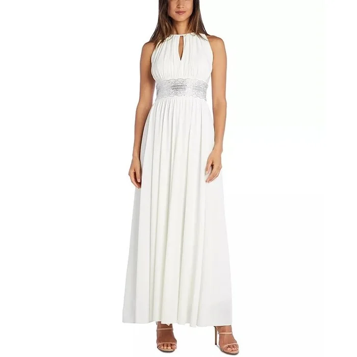 R & M Richards Women's Embellished Keyhole Cutout Gown White Size 8 Casual unclassified dresses R & M Richards Women's Embellished Keyhole Cutout Gown White Size 8 Casual unclassified dresses