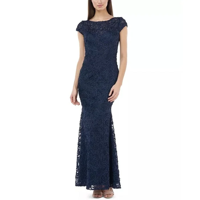 JS Collections Women's Soutache Mesh Gown Navy Size 16 Date night unclassified dresses