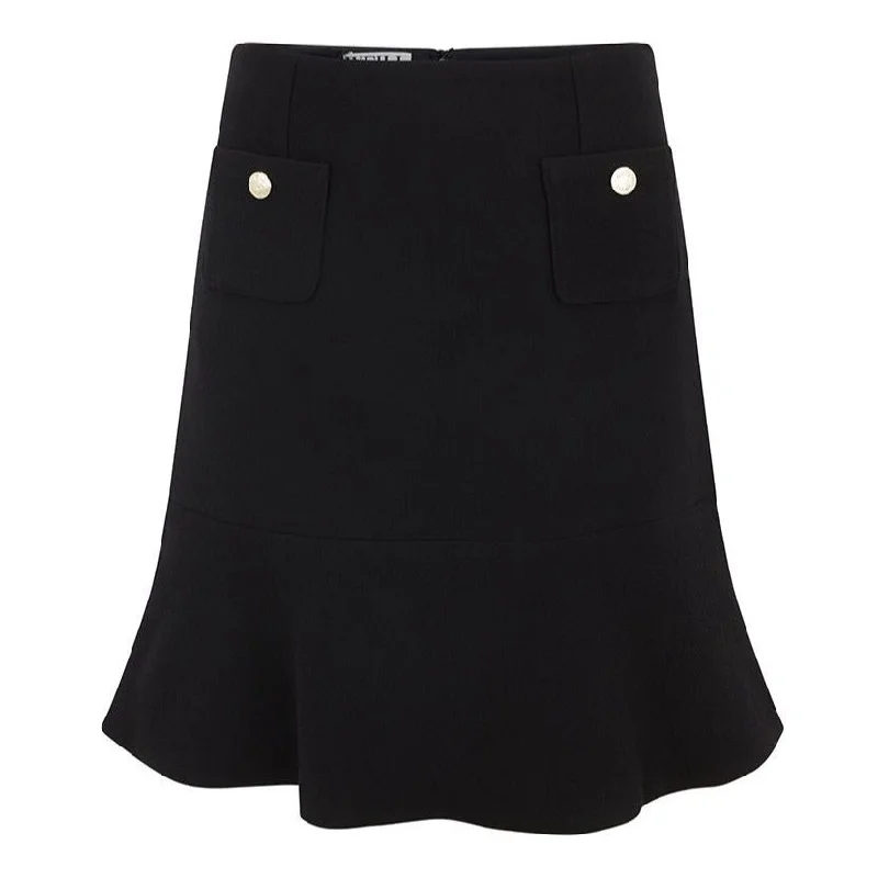 Tailored Wool Crepe Skirt