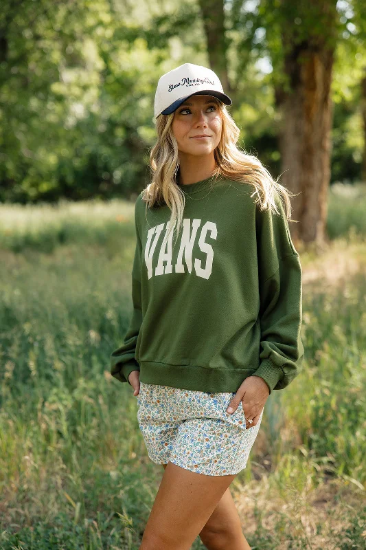 Vans Stadium French Terry Loose Crew Sweatshirt