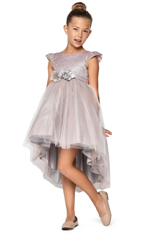 Girls High Low Dress with Glitter Top by Cinderella Couture 5072