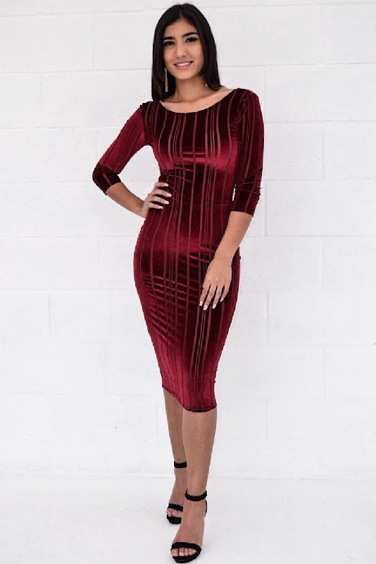 Natasha, Velvet and mesh midi dress