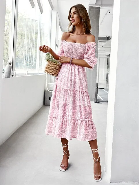 FashionSierra - Elegant Boho Chiffon Party Beach Summer Dress