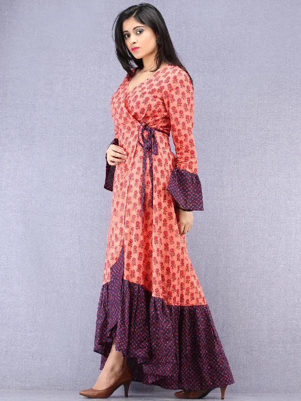 Kimono  - Hand Block Printed Cotton Long Dress  - D364F1877