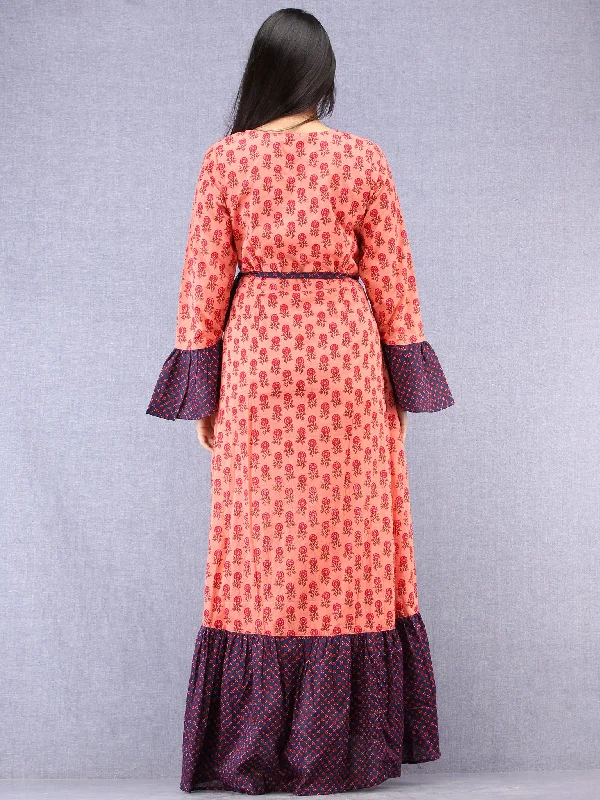 Kimono  - Hand Block Printed Cotton Long Dress  - D364F1877