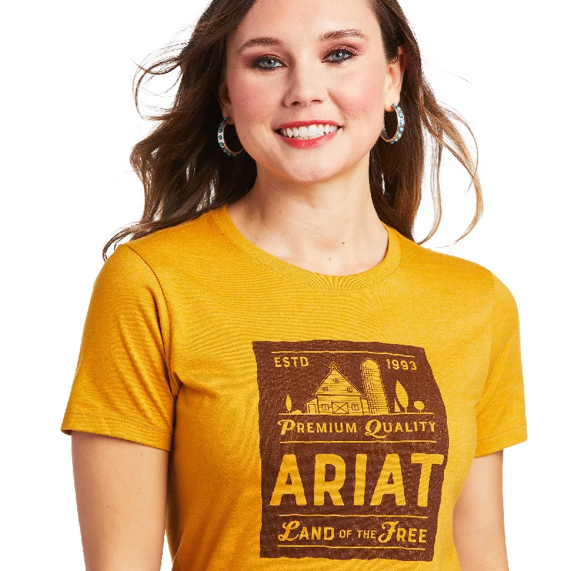 10039980 Ariat Women's Mustard Cactus Tee