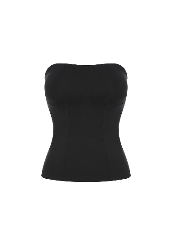 Austen Corset-inspired Stretch-Jersey Strapless Top