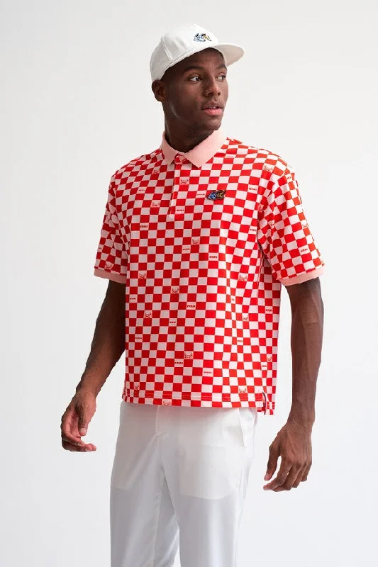 Chess-Patterned PoloT-Shirt(chess pattern polo t-shirt)