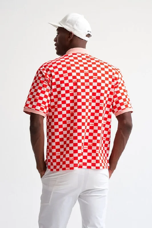 Chess-Patterned PoloT-Shirt(chess pattern polo t-shirt)