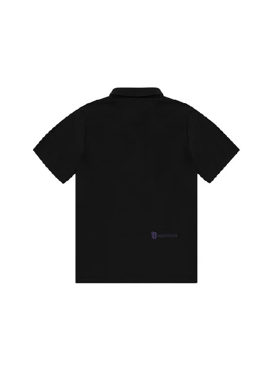 PURPLE BLOOD Script Polo HalfShirt