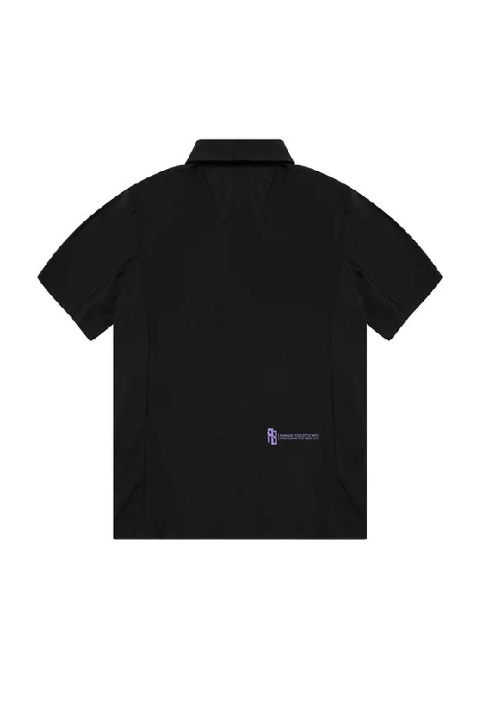 PURPLE BLOOD ARCH SYMBOL Pattern Polo HalfShirt