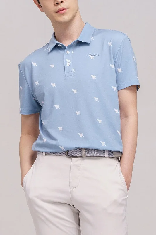 Spaceship Pattern Polo Men