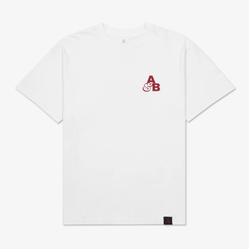 Above & Beyond Logo Tee / White & Red