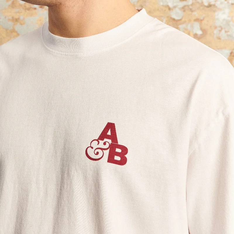 Above & Beyond Logo Tee / White & Red