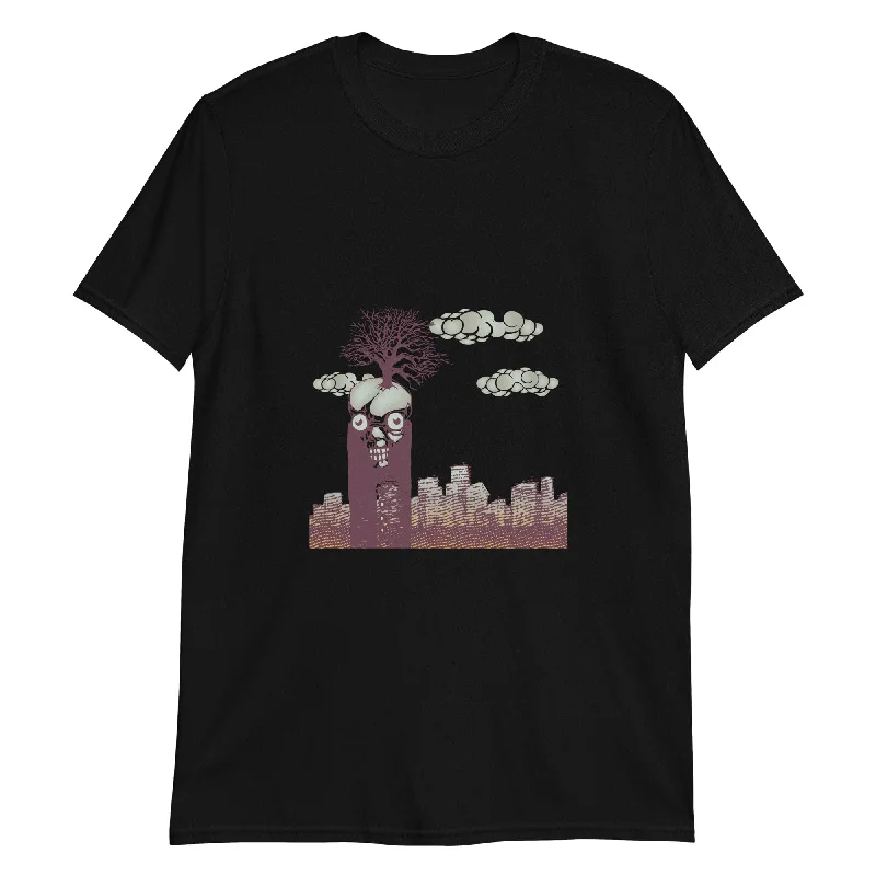 Abstract Skull Building Tree Skull T-Shirt