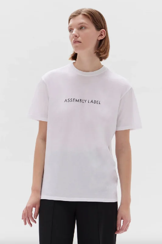 Assembly Label - Everyday Organic Logo Tee, White/Black