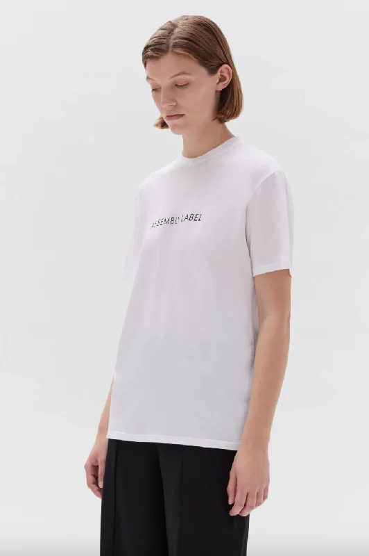 Assembly Label - Everyday Organic Logo Tee, White/Black