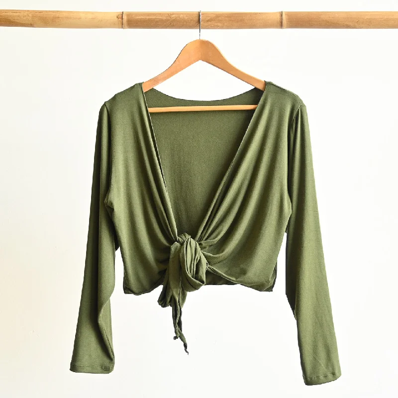 Ballet Wrap Top in Bamboo by KOBOMO