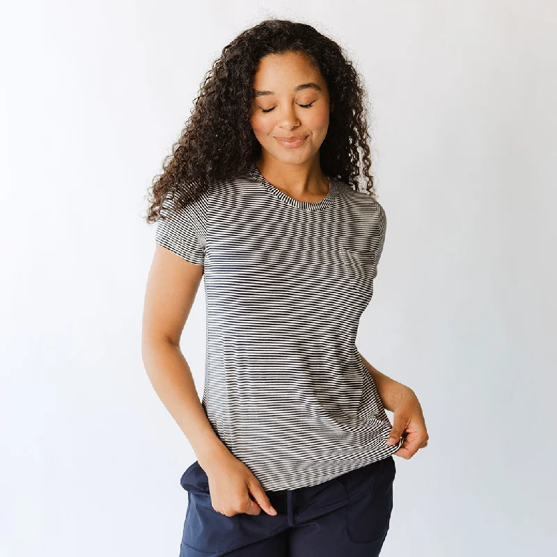 Basic Tee, Navy Stripe