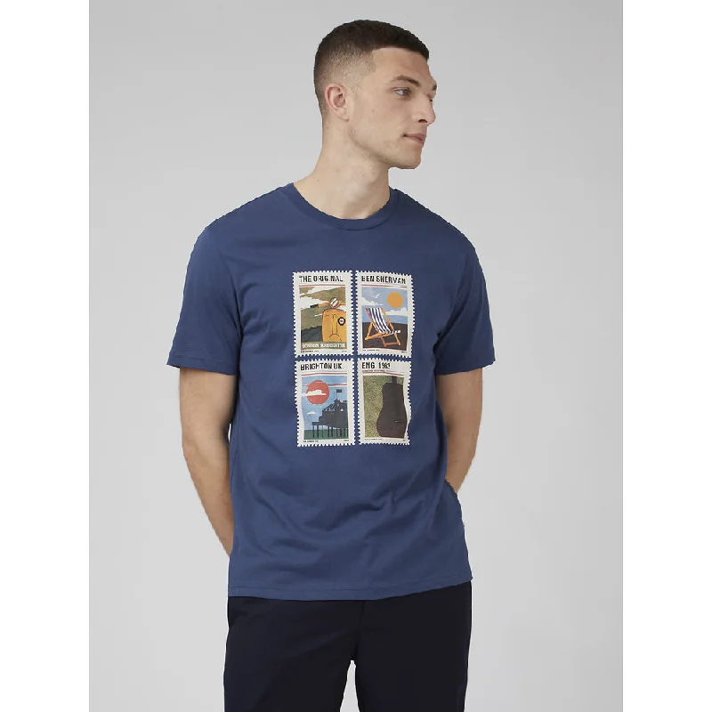 Ben Sherman - Travel Stamps Blue Tee