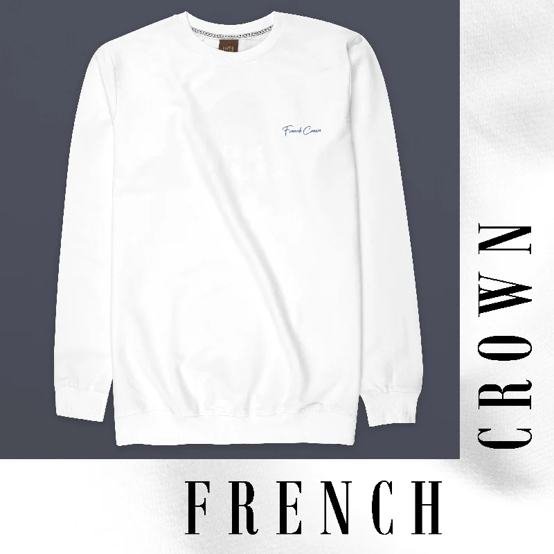 Bright White Premium Cotton Sweatshirt