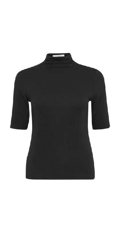 B.Young Mock Neck Tee, black