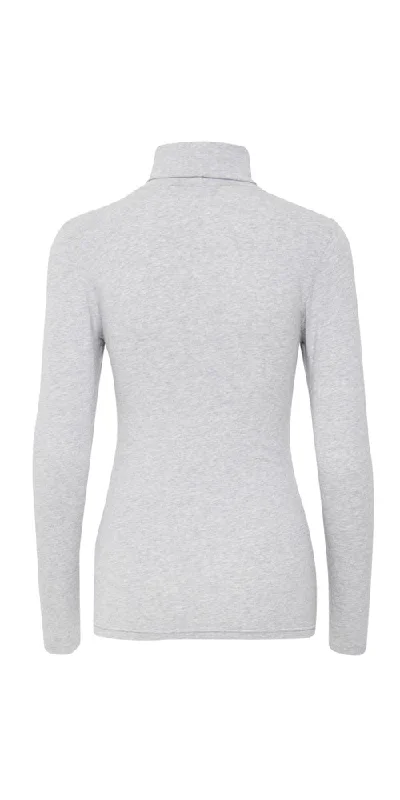 B.Young Turtleneck Tee, heathered grey