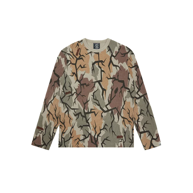 CAMO WAFFLE L/S T-SHIRT - MULTI CAMO