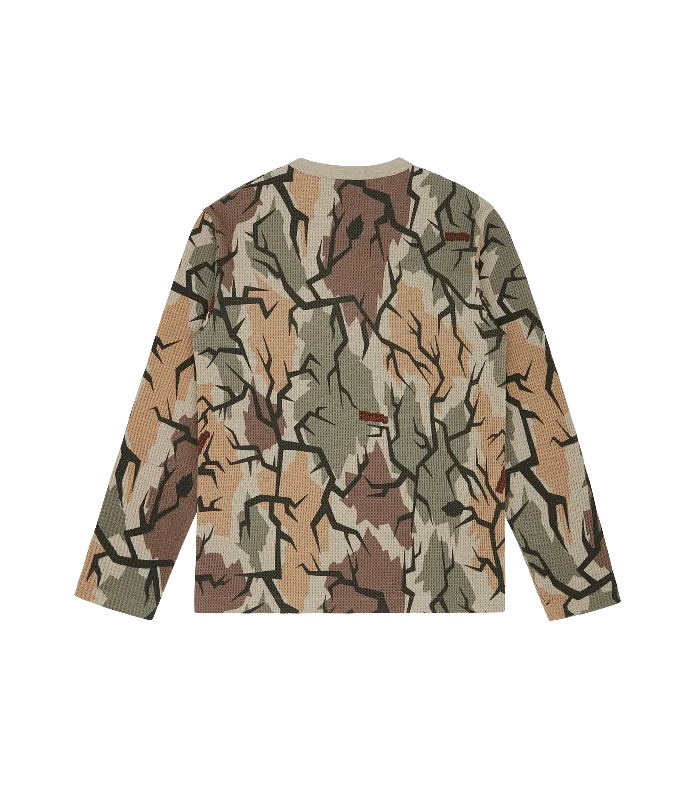 CAMO WAFFLE L/S T-SHIRT - MULTI CAMO