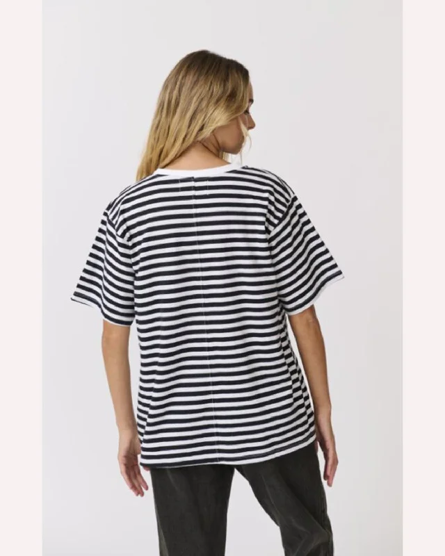 Cartel & Willow Marlie Tee - Black/White Stripe