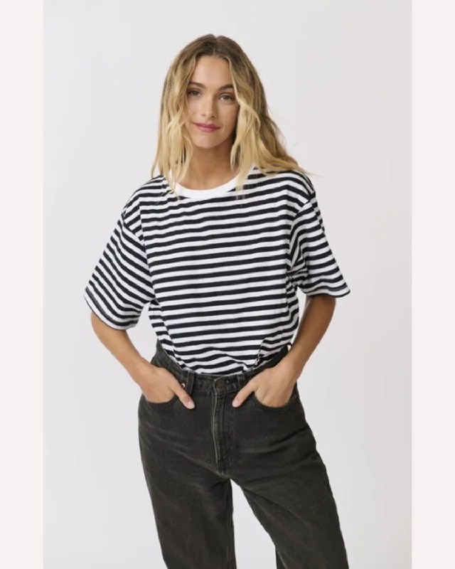 Cartel & Willow Marlie Tee - Black/White Stripe