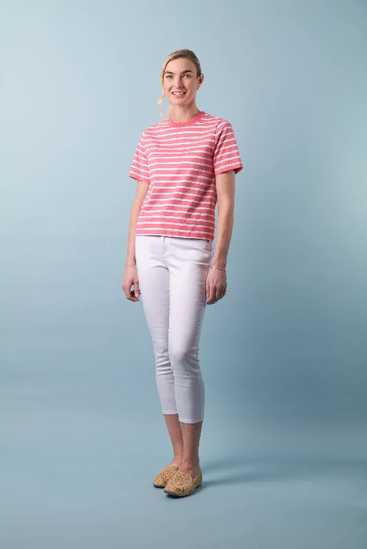 Charlie Jane Heathcote Tee - Melon/White