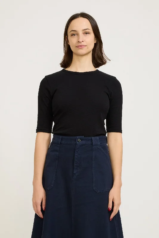 Charlotte Short Sleeve Top Black