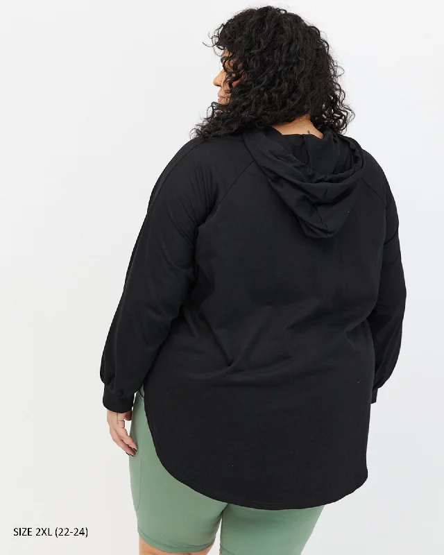 Chelle Long Sleeve Hoodie - Black