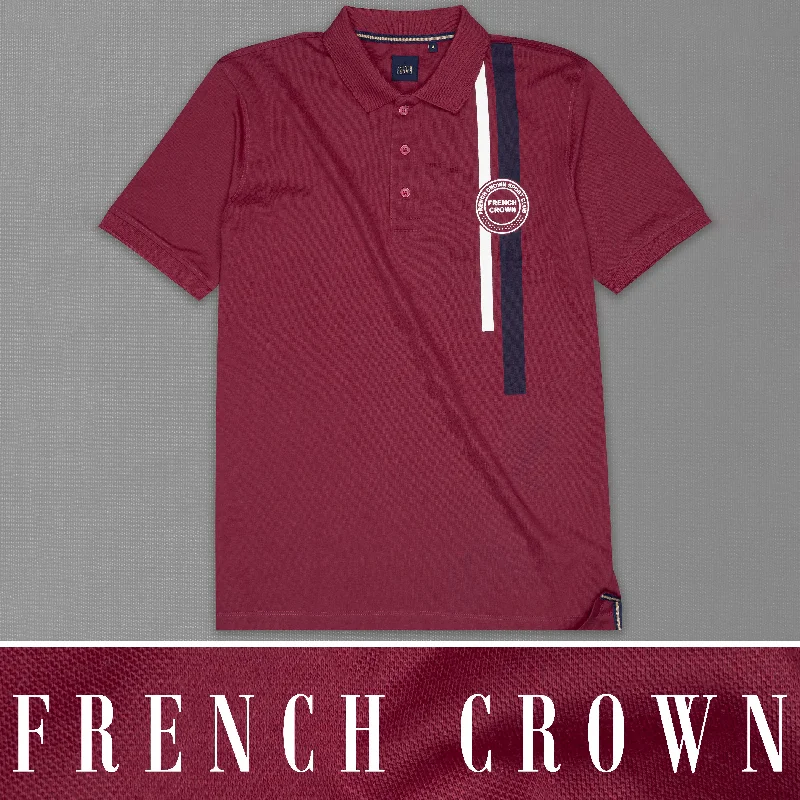 Claret Maroon Mercerised Pique Polo