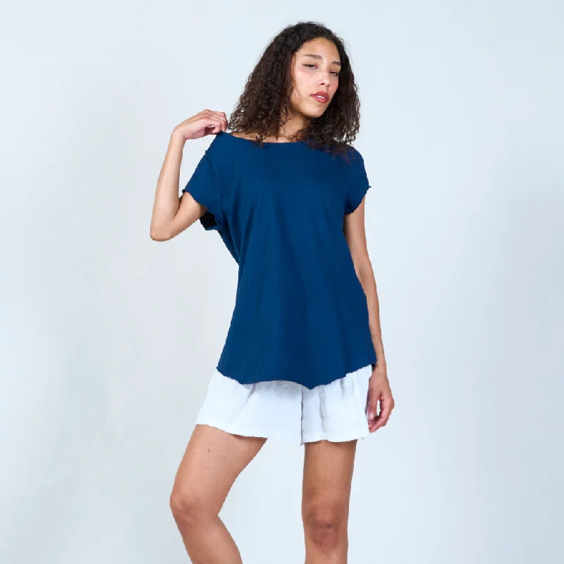 Classic solid color t-shirt wholesale