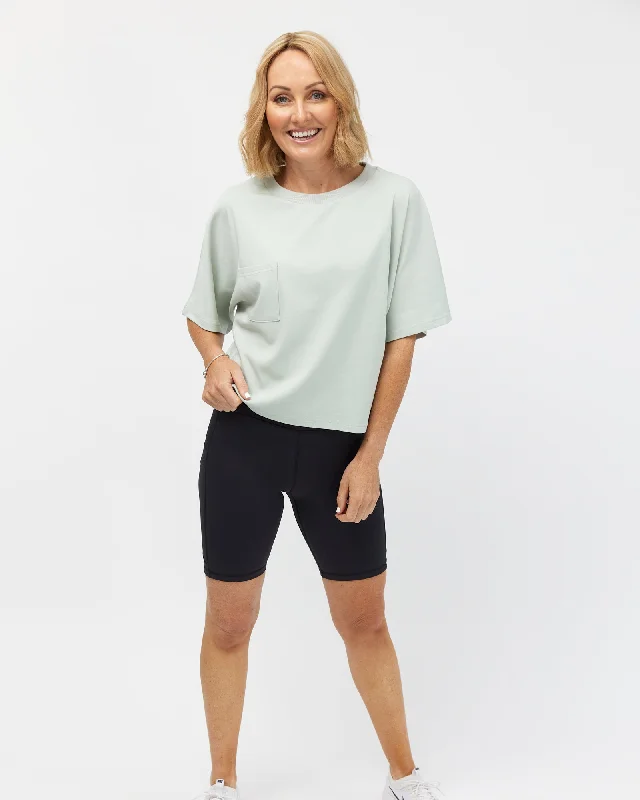 Elm Crop Tee - Eucalyptus