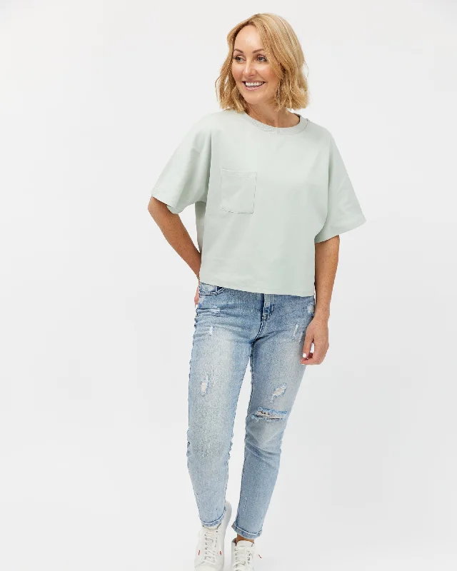 Elm Crop Tee - Eucalyptus