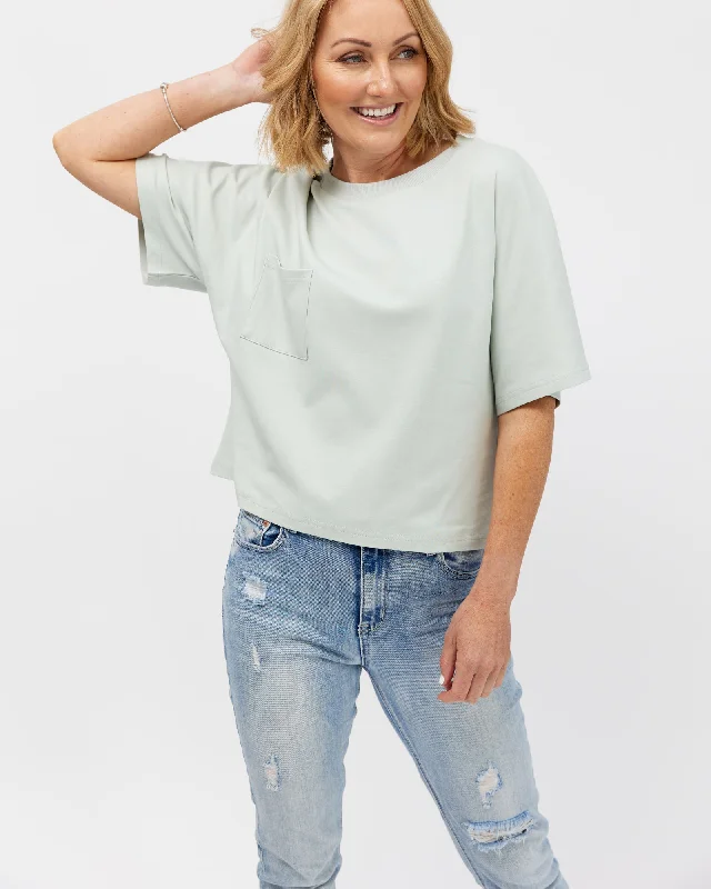 Elm Crop Tee - Eucalyptus