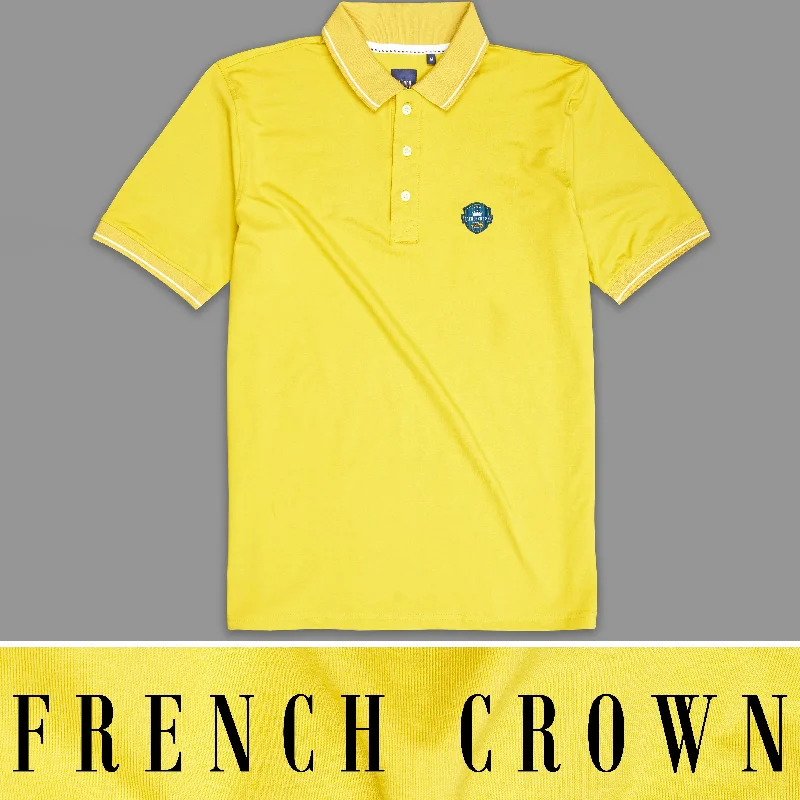 Dandelion Yellow Organic Cotton Mercerised Pique Polo