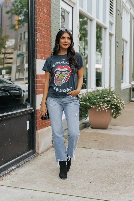 Daydreamer Vintage Charcoal Rolling Stones Graphic Tee - FINAL SALE