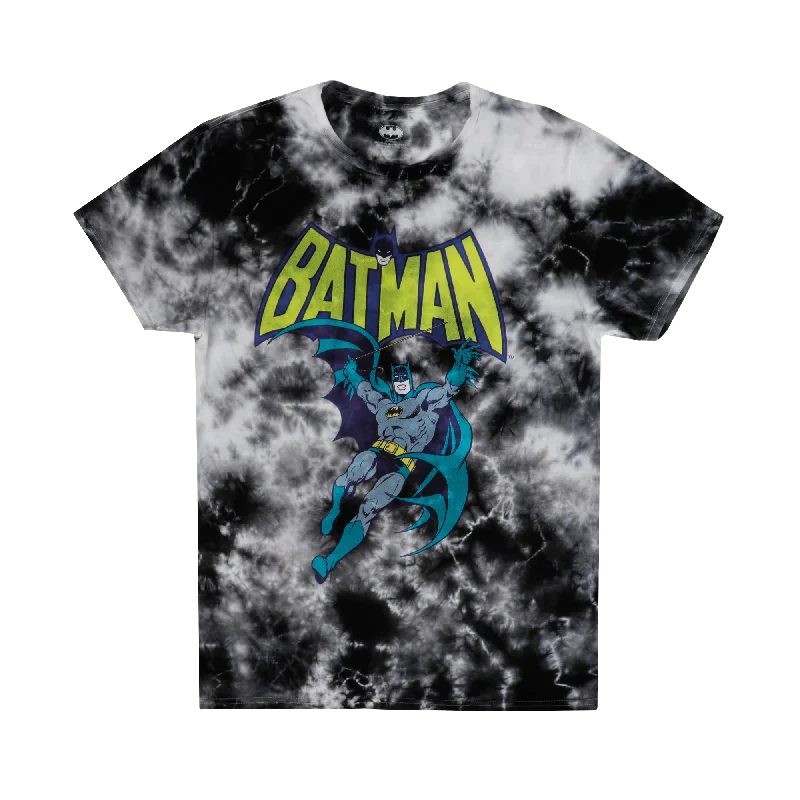 Batman Classic Comic Black Tie-Dye Tee