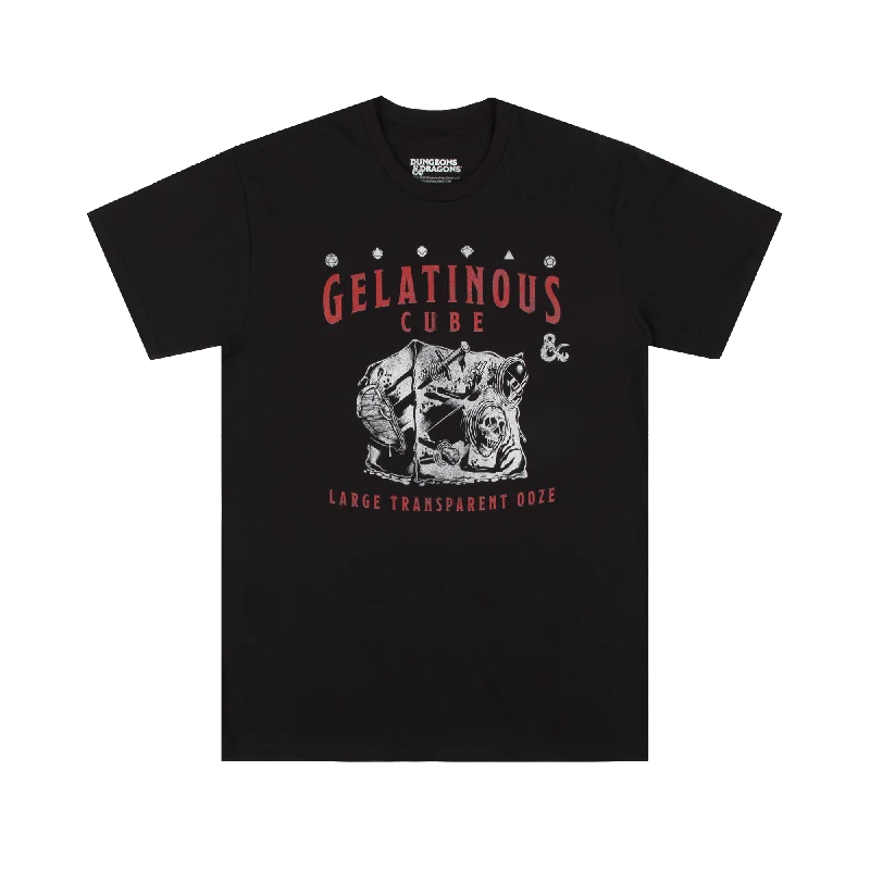 Gelatinous Cube Large Transparent Ooze Black Tee